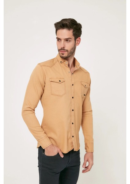 Çift Cepli Çıtçıtlı Gabardin Gömlek fiyatları