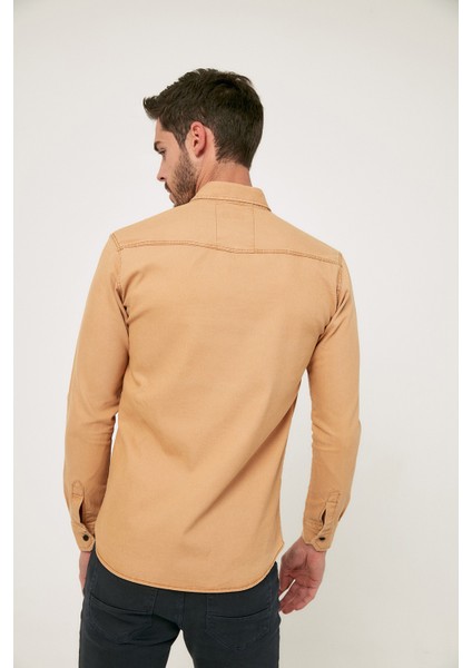 Çift Cepli Çıtçıtlı Gabardin Gömlek fırsatları
