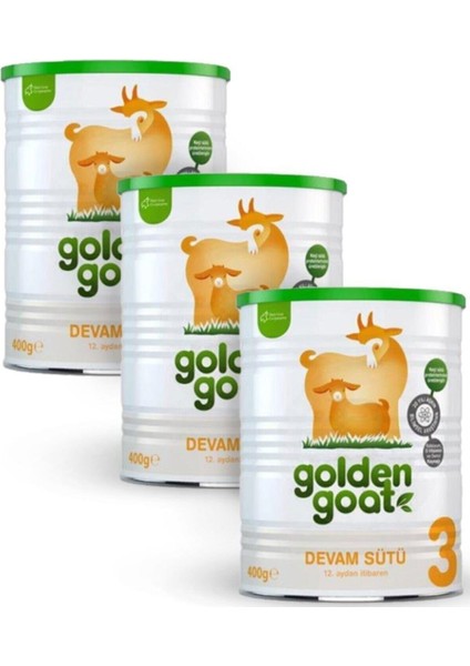 Golden Goat 3 400GR Keçi Sütlü | 12. Aydan Itibaren Devam Sütü x 3 Adet