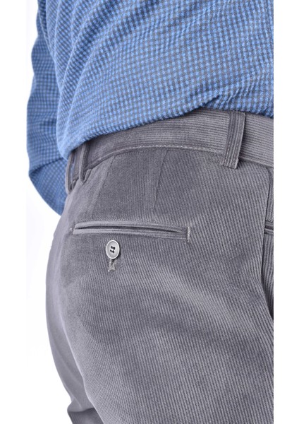 6016 Polarlı Kadife Pantolon/gri/46 fırsatları