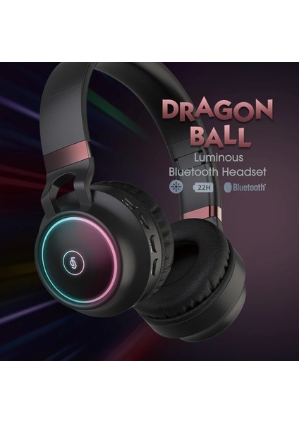 Renkli LED Bluetooth 5.0 Hifi Stereo Katlanabilir Kulaklık Siyah (Yurt Dışından) fiyatları