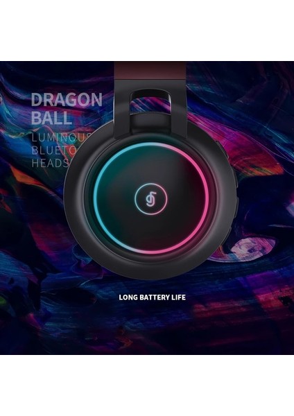 Renkli LED Bluetooth 5.0 Hifi Stereo Katlanabilir Kulaklık Siyah (Yurt Dışından) modelleri