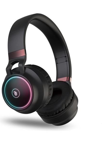 Renkli LED Bluetooth 5.0 Hifi Stereo Katlanabilir Kulaklık Siyah (Yurt Dışından) indirimleri