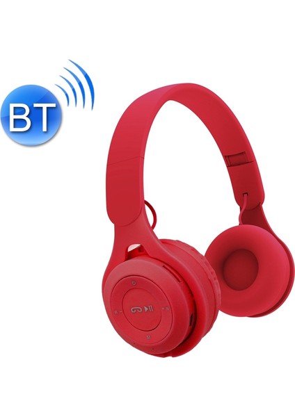 M6 Katlanır Kablosuz Bluetooth Kulaklık Kırmızı (Yurt Dışından)