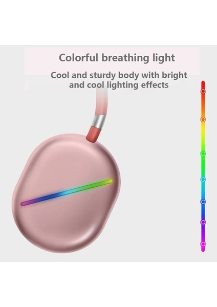 Mıc ile MAX10 Rgb Bluetooth Müzik Kulaklık Kırmızı (Yurt Dışından)