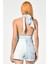 Boyundan Bağlamalı Crop Top - Mavi Mavi - 38 5