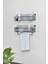 Metal Mutfak Banyo Duvar Havluluk Rafı 2’li Set WD239 2