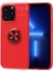 Apple iPhone 13 Pro Max Kılıf Renkli Yüzüklü Manyetik Silikon Kapak Kırmızı - Kırmızı 1