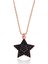 Gümüş Siyah Taşlı Yıldız Bayan Kolye 2