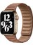 Apple Watch 7 6 Se 5 4 3 2 1 - 38 / 40 / 41 mm Uyumlu Baklalı Model Deri Kayış Mıknatıslı Kordon Kahverengi 1