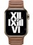 Apple Watch 7 6 Se 5 4 3 2 1 - 38 / 40 / 41 mm Uyumlu Baklalı Model Deri Kayış Mıknatıslı Kordon Kahverengi 3
