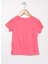 Kız Çocuk Pembe Bisiklet Yaka T-Shirt 1