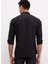 Slim Fit Düz Siyah Erkek Gömlek 3