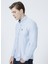 Slim Fit Düz Açık Mavi Erkek Gömlek 3
