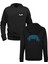 Batman Resimli Baskılı Siyah Ön Arka Baskılı Sweatshirt 1