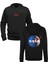Nasa-Space Baskılı Siyah Ön Arka Baskılı Sweatshirt 1