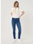 Kadın Mavi Skinny Fit Denim Esnek Jean Kot Pantolon 2