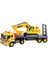 1:16 Sürtmeli Sesli Işıklı Excavator Taşıyan Tır 2