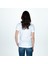 Kadın V Yaka T-Shirt - Beyaz 4