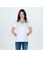 Kadın V Yaka T-Shirt - Beyaz 1