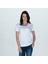 Kadın V Yaka T-Shirt - Beyaz 2
