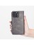 Apple iPhone 13 Pro Florence Gri Deri Cüzdan Telefon Kılıfı 5