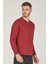 V4002 V Yaka Erkek Sweatshirt-Bordo 5