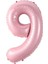 Partipan 9 Rakam Folyo Balon Pembe 76 cm 1