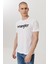 WRANGLER Erkek Beyaz Regular Fit Bisiklet Yaka T-Shirt 4