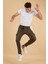 Erkek Slim Fit Ribana Paça Panelli Kargo Cep Eşofman Altı 3