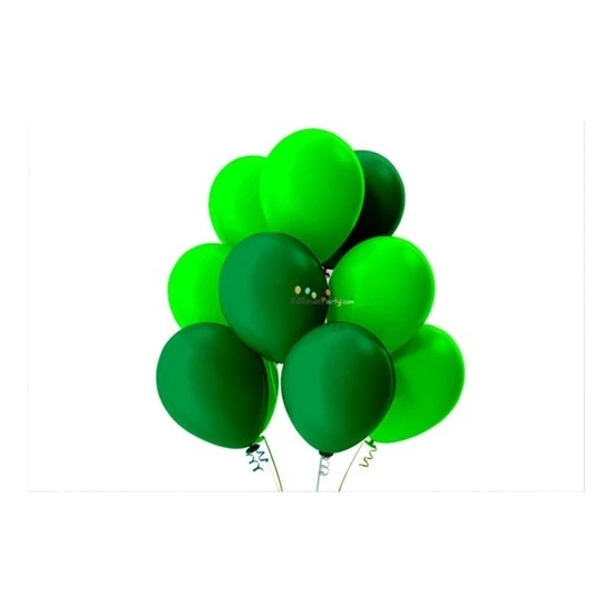 Bal10 Dünyası Açık Yeşil-Koyu Yeşil Pastel Soft Balon 30 Adet