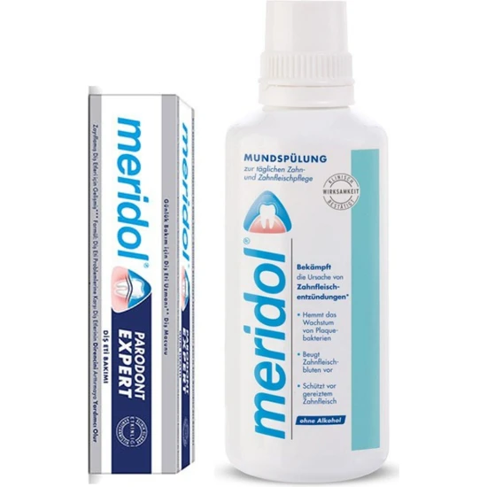 Meridol Ağız Bakım Suyu 400 ml + Meridol Parodont Expert Diş Macunu 75 ml