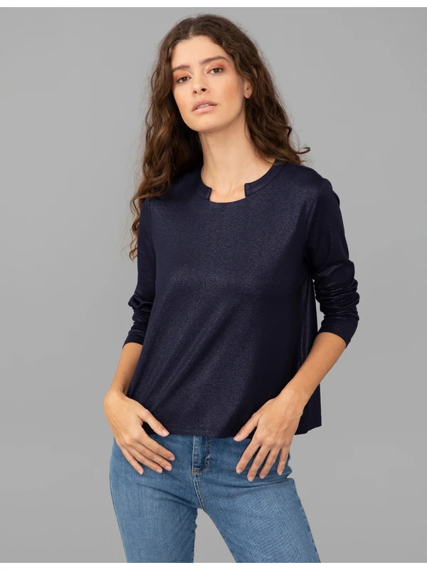 Pierre Cardin Kadın Lacivert Regular Fit Sweatshirt 50244513-VR033