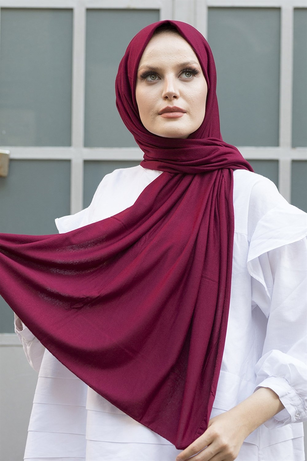 Stella Eşarp Stella Kadın Penye Şal Bordo