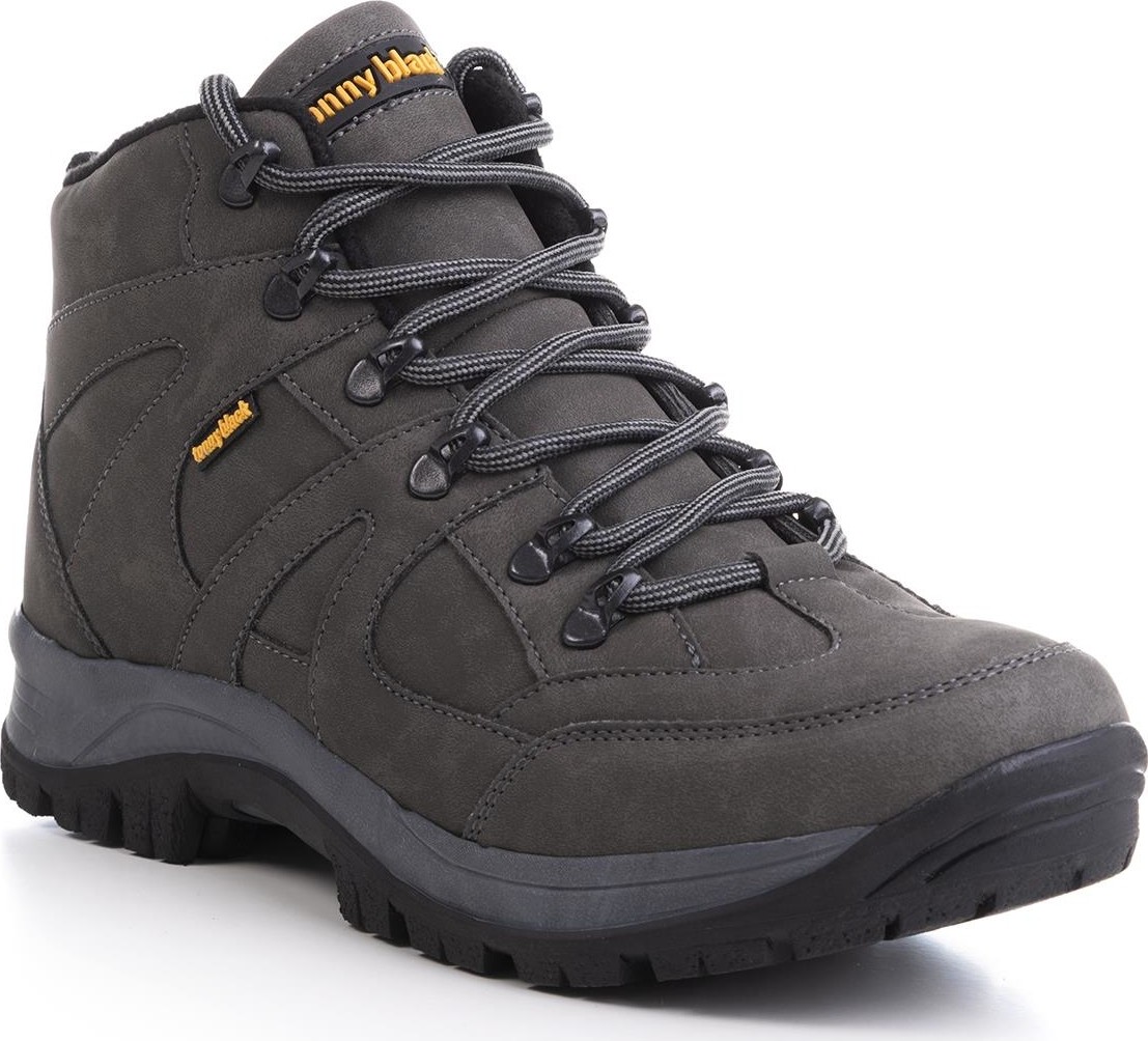 Tonny Black Unisex Füme Su Geçirmez Deri Trekking Bot, Bağcıklı, Kaymaz ve Rahat Tabanlı Outdoor Ayakkabı