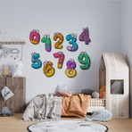 Sticker Master Sevimli Sayılar Etiket Çıkartma Duvar Çocuk Odası Oto Motor Pc Etiket