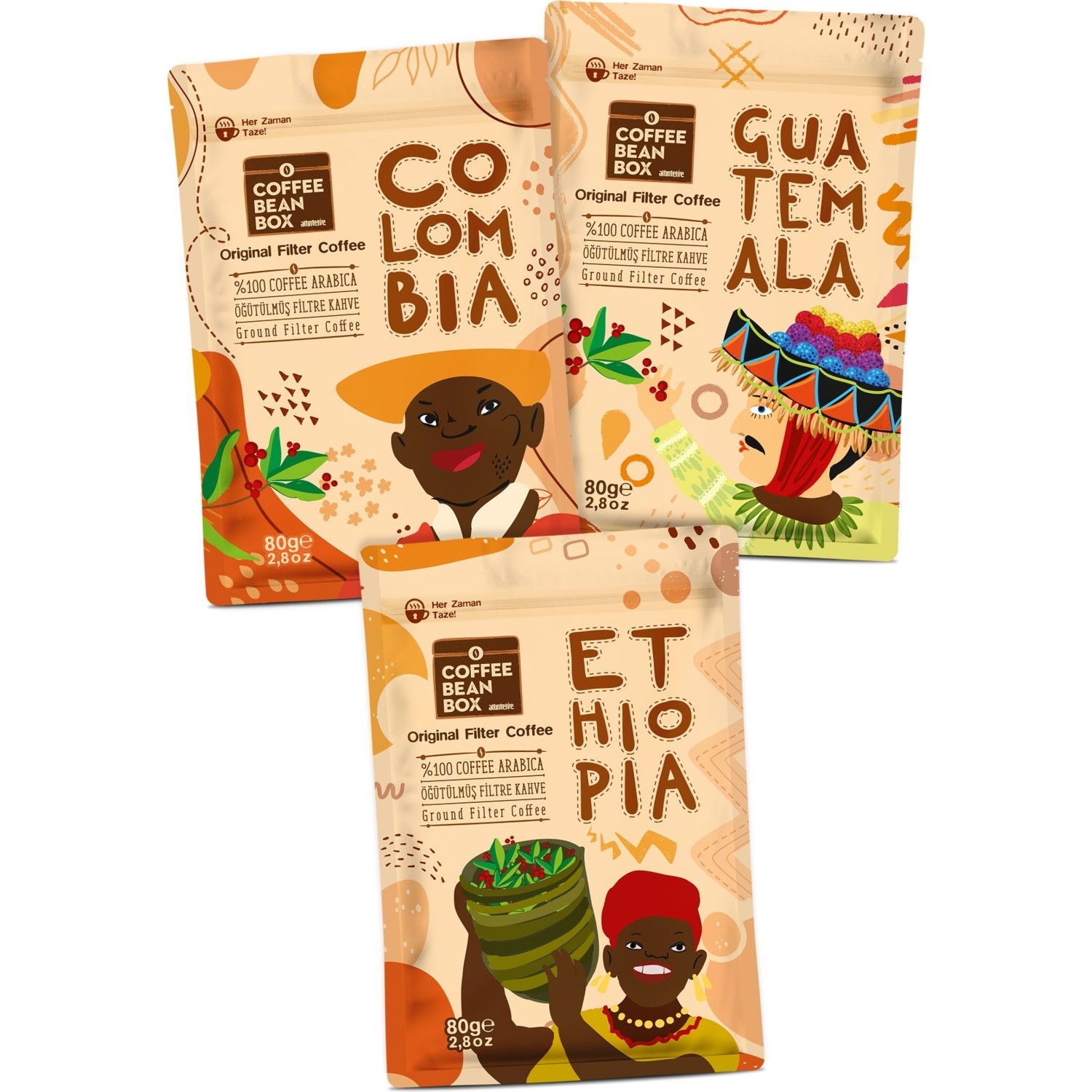 Coffee Bean Box Yöresel Filtre Kahve Seti Ethiopia Fiyatı