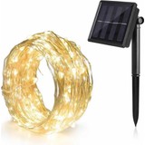 Magicledcorner 20 Metre Solar (Güneş Enerjili) Gümüş Tel LED Işık