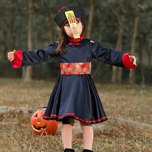 Zsykd 5812 Çocuk Cadılar Bayramı Kostüm Cosplay Korku Qing Hanedanı Zombi Kostüm, Boyut: L (Kırmızı Siyah) (Yurt Dışından)