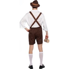 Zsykd Erkekler Bira Kostüm Oktoberfest Suits, Boyutu: Xl, Göğüs: 110CM, Bel: 103 Cm, Giysi Uzunluğu: 71 Cm, Uzun Pantolon: 51 cm (Yurt Dışından)