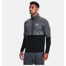 Under Armour Ua Pique Track Jacket Gri Erkek Eşofman Üstü 1366202-012