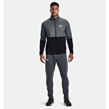 Under Armour Ua Pique Track Jacket Gri Erkek Eşofman Üstü 1366202-012