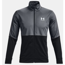 Under Armour Ua Pique Track Jacket Gri Erkek Eşofman Üstü 1366202-012