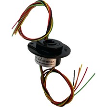 Ikon Mile Geçmeli Slip Ring Döner Konnektör 6 Kanal 2 Amper, Kablolu Döner Mafsal, Iç Çap Ölçüsü 10MM