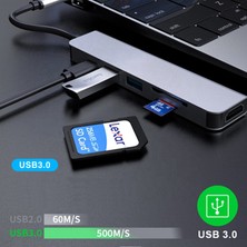 Mj 6 In 1 USB Hub Sd USB Type-C Hub HDMI Girişli