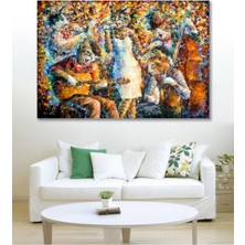 Hediyeler Kapında 90X130 Orkestra Sanatsal Duvar Kanvas Tablo