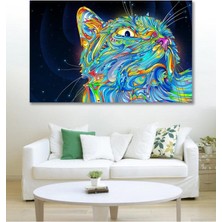 Hediyeler Kapında 100X140 Dekoratif Cat Kanvas Duvar Tablo