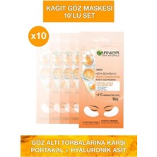 Garnier Nem Bombası Göz Altı Torbalarına Karşı Kağıt Göz Maskesi Seti 10'lu