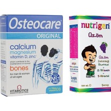 Osteocare Kalsiyum, Magnezyum, Vitamin D3, Çinko Içeren Gıda Takviyesi 90 Tablet + Nutrigen Üzüm Şurubu 200 ml