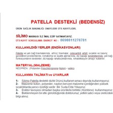  Patella Destekli Dizlik Sıcak Tutma Destekleme Menisküs Dizliği